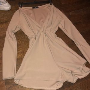 NWOT Missguided beige romper
